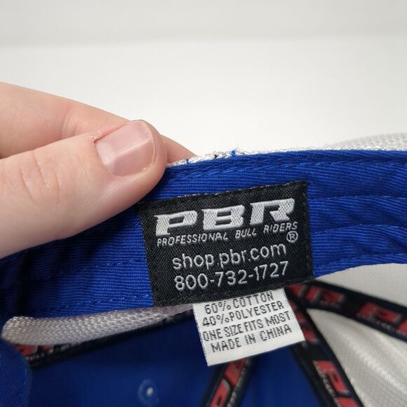 PBR World Finals Strapback Trucker Hat Blue One Size Mesh Back Ford - Picture 8 of 8